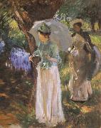 John Singer Sargent Two Girl with Parasols at Fladbury china oil painting artist